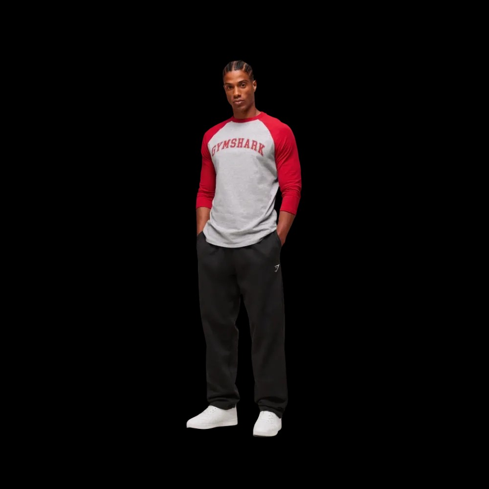 Gymshark GSLC Raglan 3/4 Sleeve T-Shirt - Conditioning Red - HypeFly India View 4