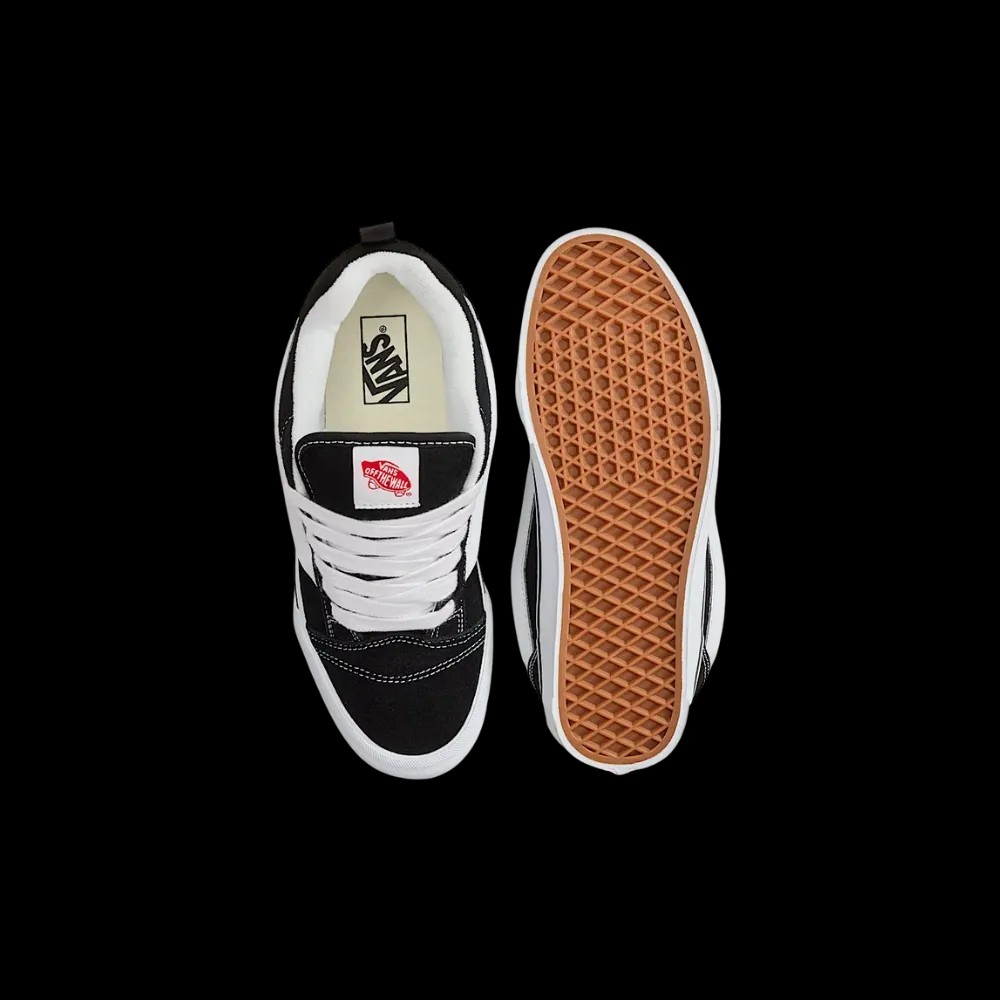 Vans Knu Skool Shoe Black White - HypeFly India View 3