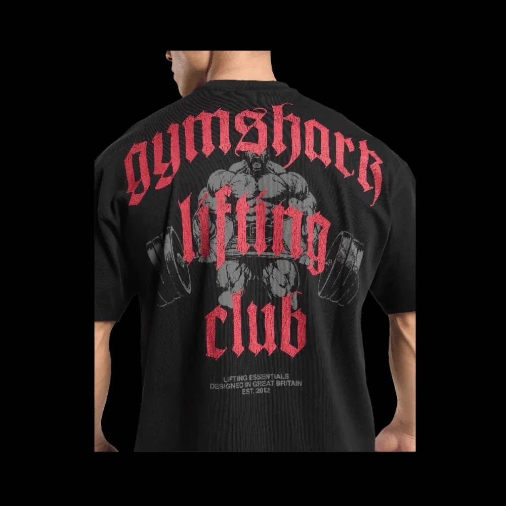 Gymshark Lifting Club Graphic T-Shirt Black - HypeFly India View 1