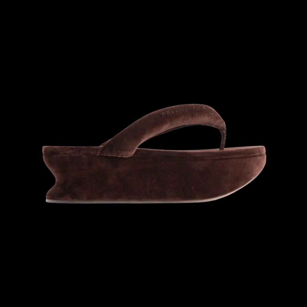 Balenciaga Gaeta Thong In Moka - HypeFly India View 1