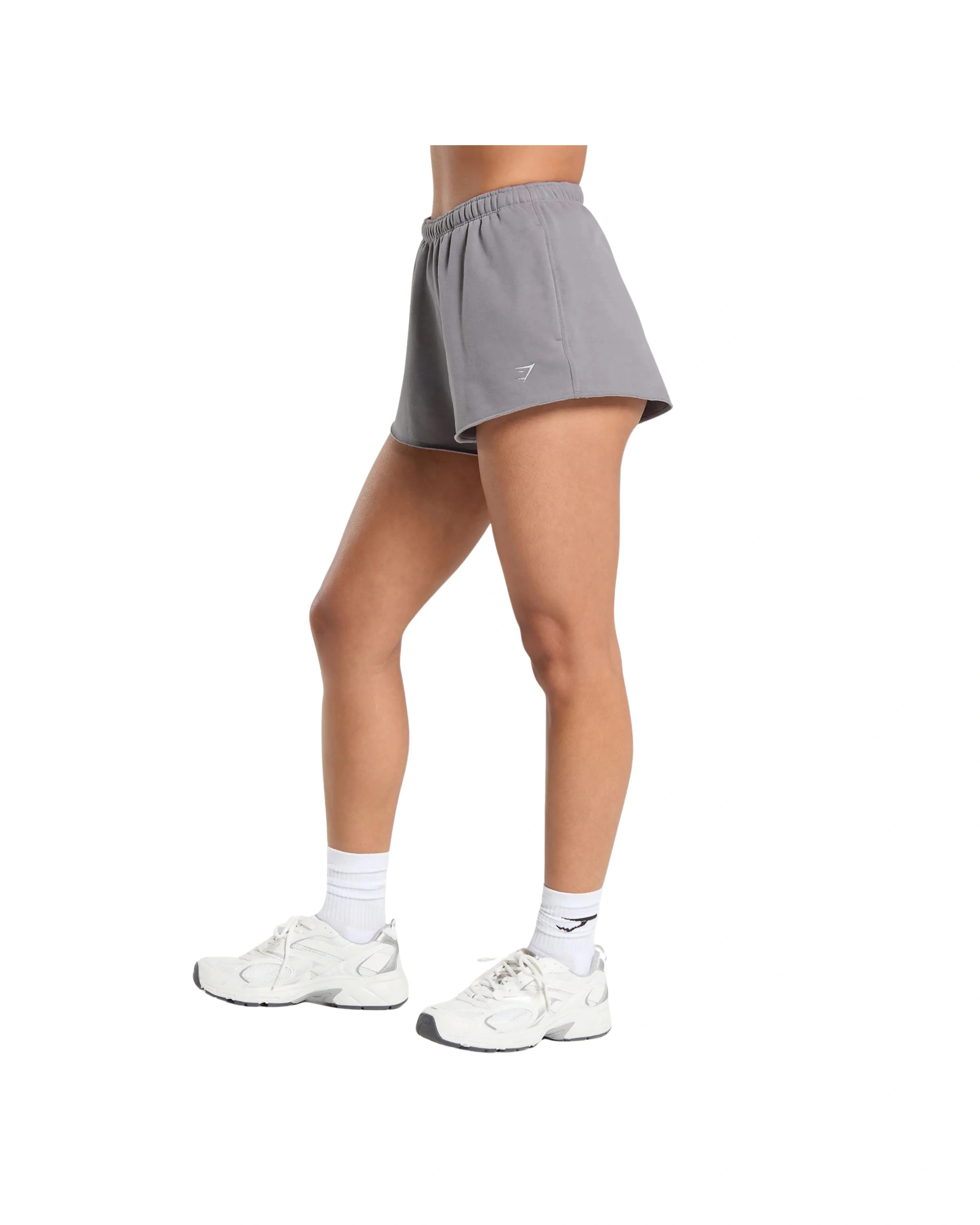 Gymshark Fleece Shorts oversized fit Medium Grey  - HypeFly India View 3