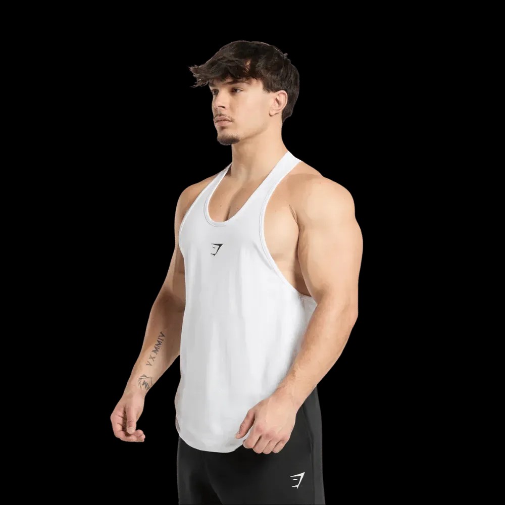 Gymshark Critical Stringer White - HypeFly India View 2