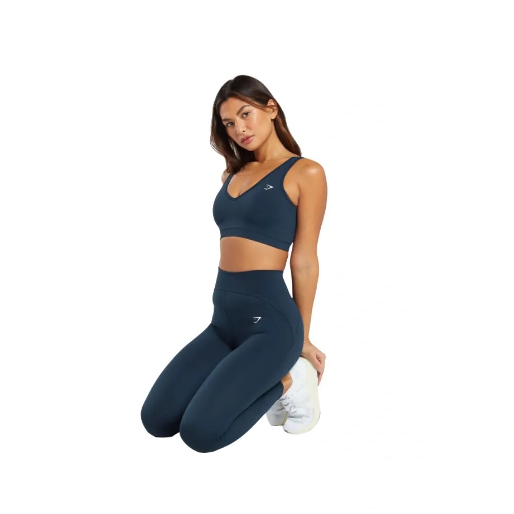 Gymshark Everyday Seamless Sports Bra - Light Support Navy - HypeFly India View 5