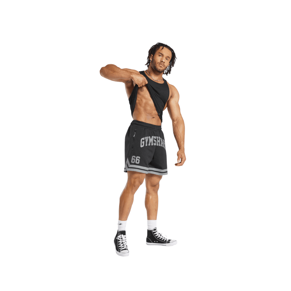 GymShark Varsity Mesh Shorts Black - HypeFly India View 4