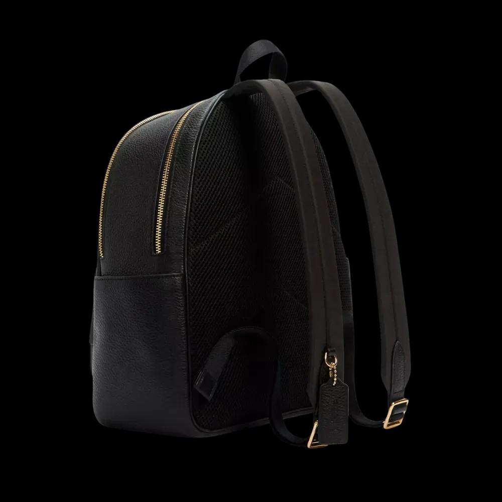 Coach Court Backpack Pebbled Leather Black - HypeFly India View 2