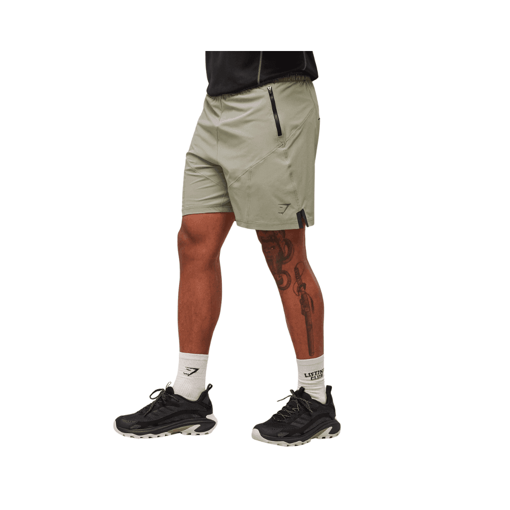 GymShark Tactical 6" Short Chalk Green - HypeFly India View 3