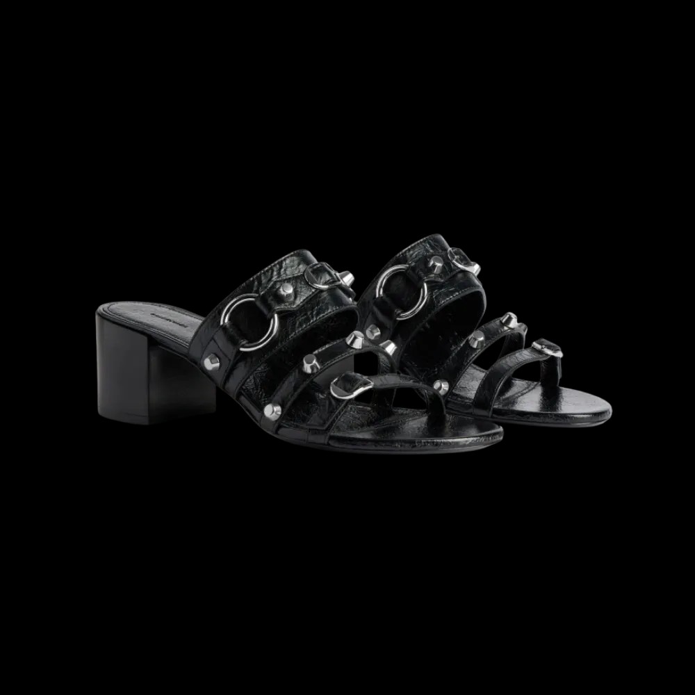 Balenciaga City Sandal In Black - HypeFly India View 5