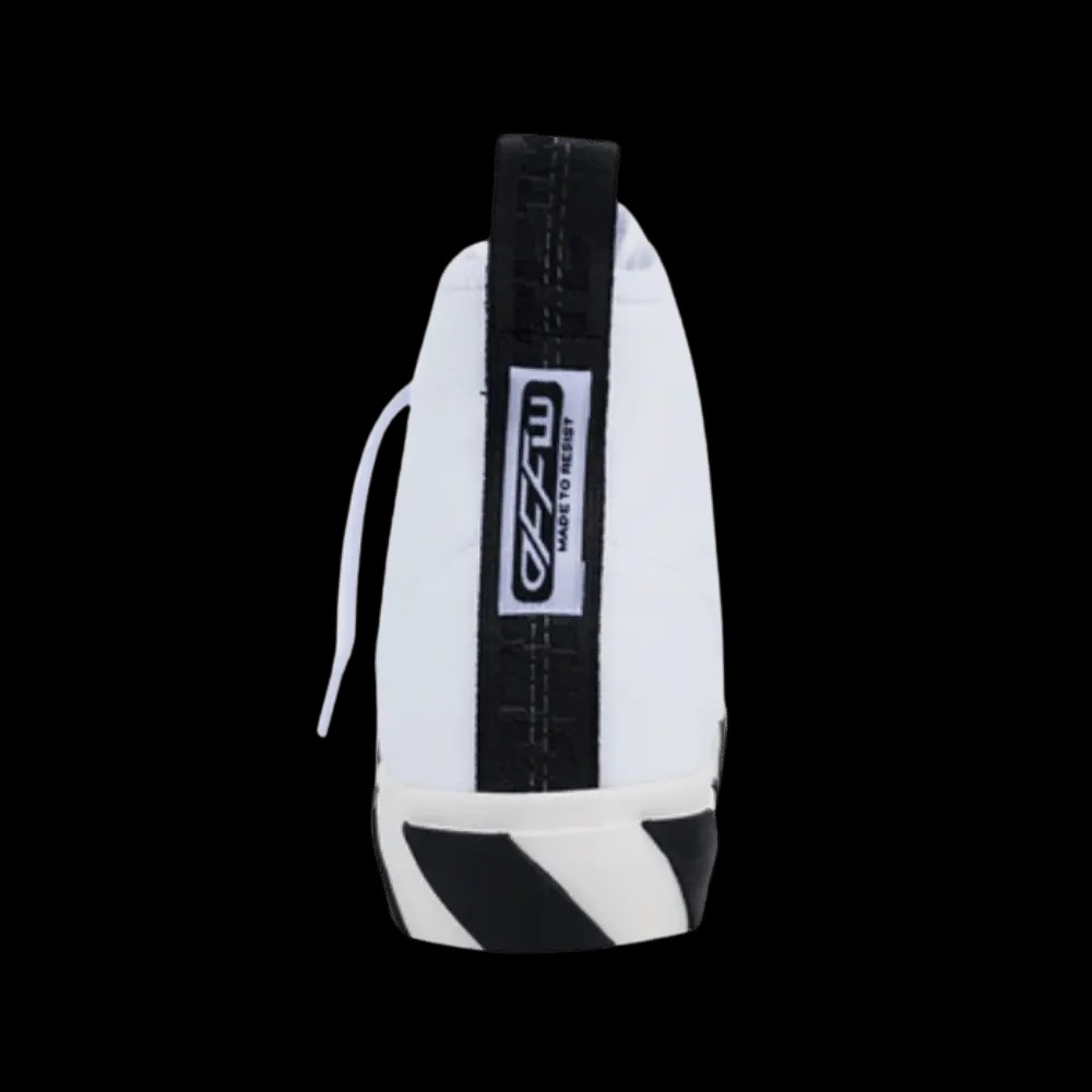 OFF-WHITE Mid Top Vulcanised Sneaker 'White' - HypeFly India View 4