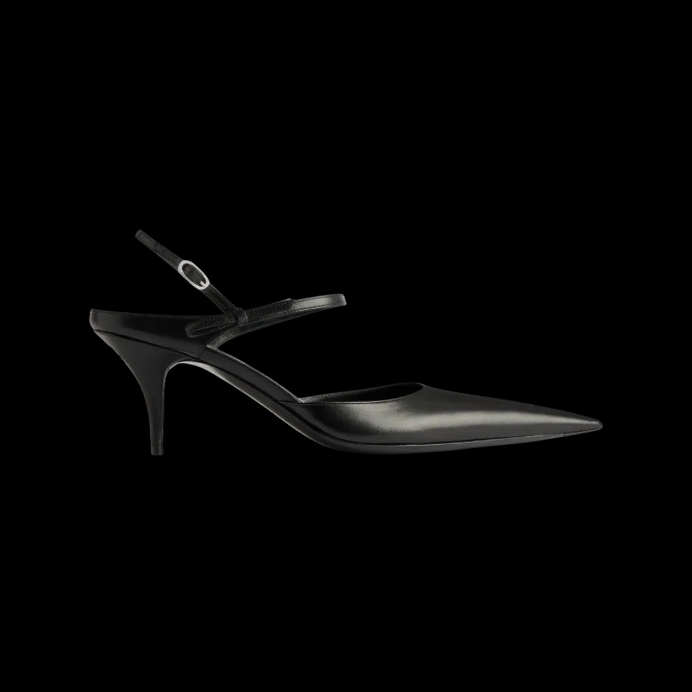 Balenciaga Avenue Bow Slingback In Black - HypeFly India View 1