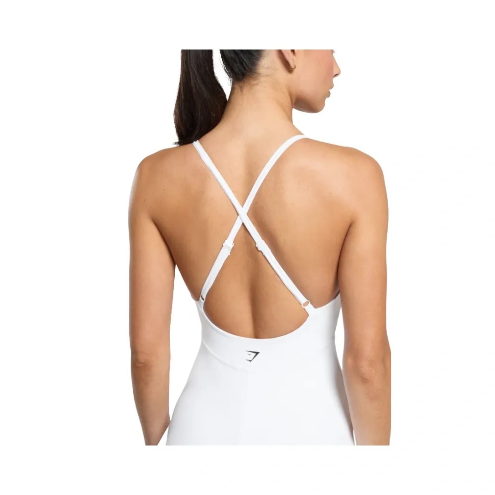 Gymshark Strappy 2-in-1 Dress White - HypeFly India View 2