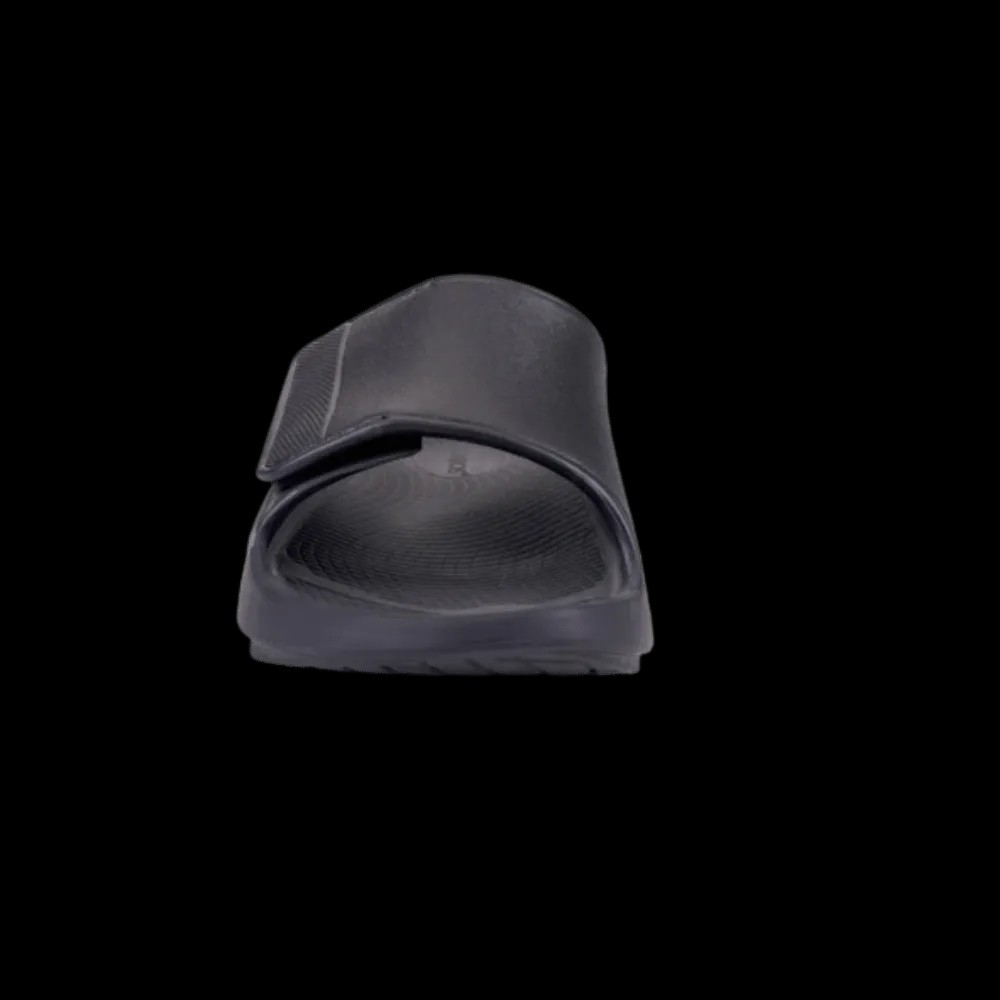 Oofos OOahh Sport Flex Sandal - Matte Black - HypeFly India View 4