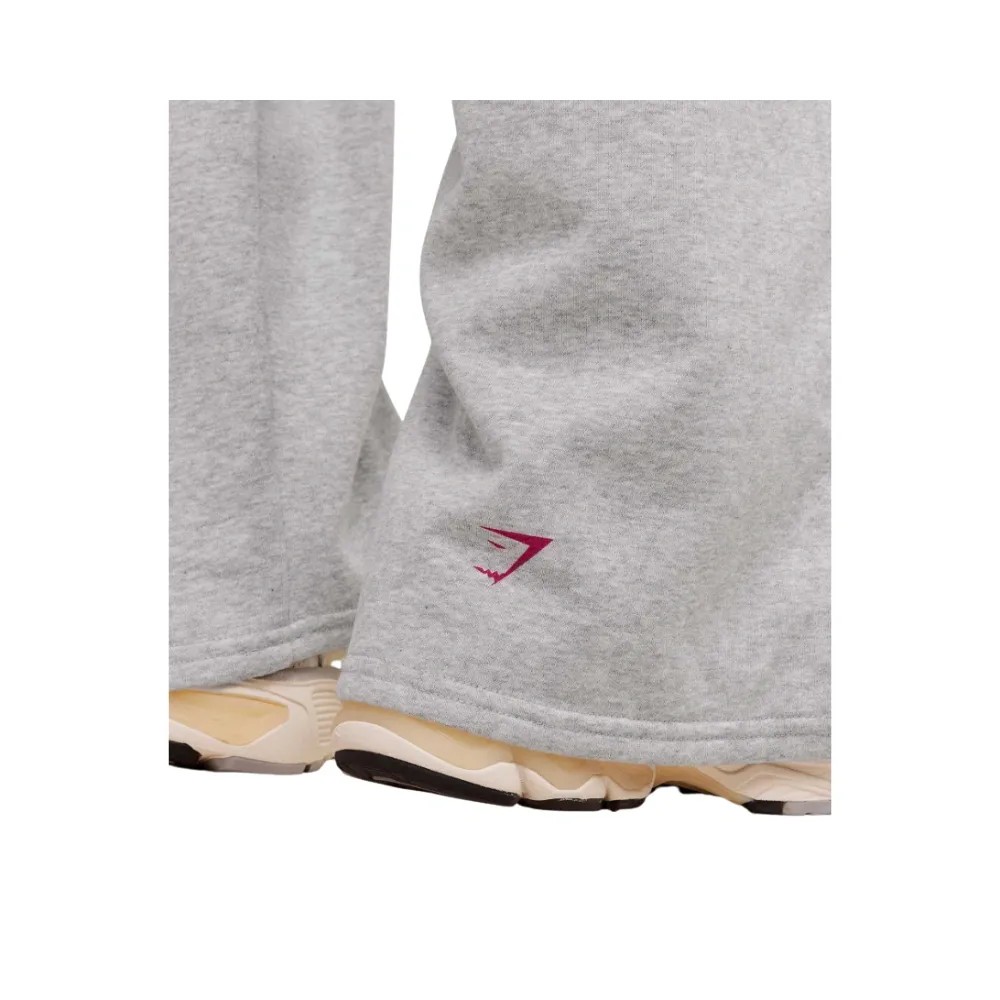 Gymshark Strength Department Wide Leg Joggers Light Grey Core Marl - HypeFly India View 5