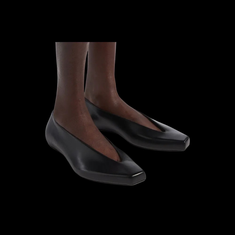 Balenciaga Duchesse Ballerina Flat In Black - HypeFly India View 5