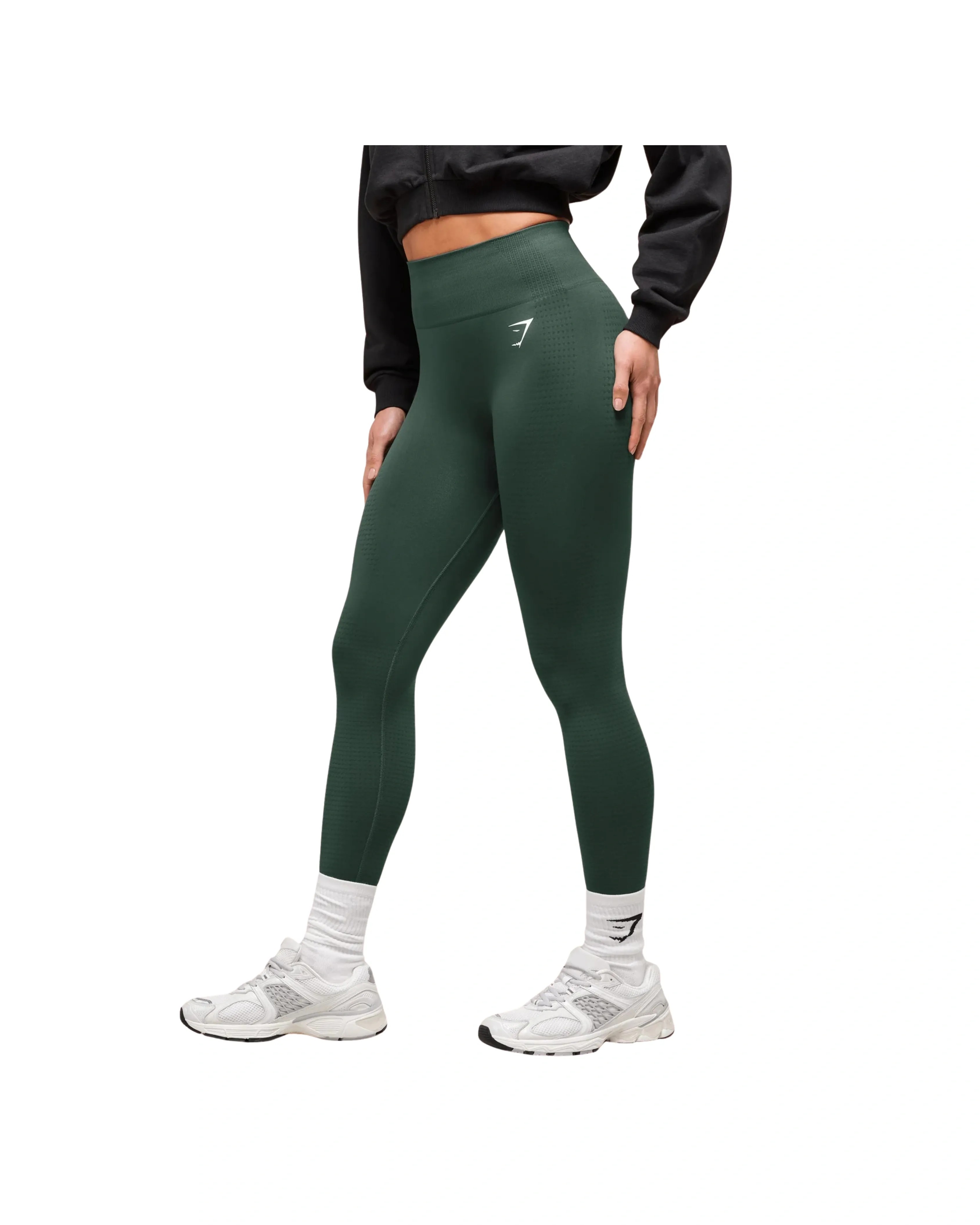 Gymshark Vital Leggings regular Woodland Green Marl - HypeFly India View 3