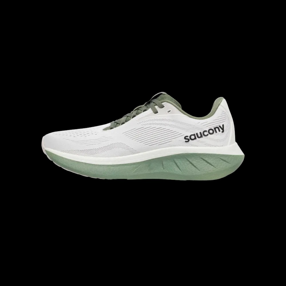 Saucony Ride 18 White | Olivine - HypeFly India View 2