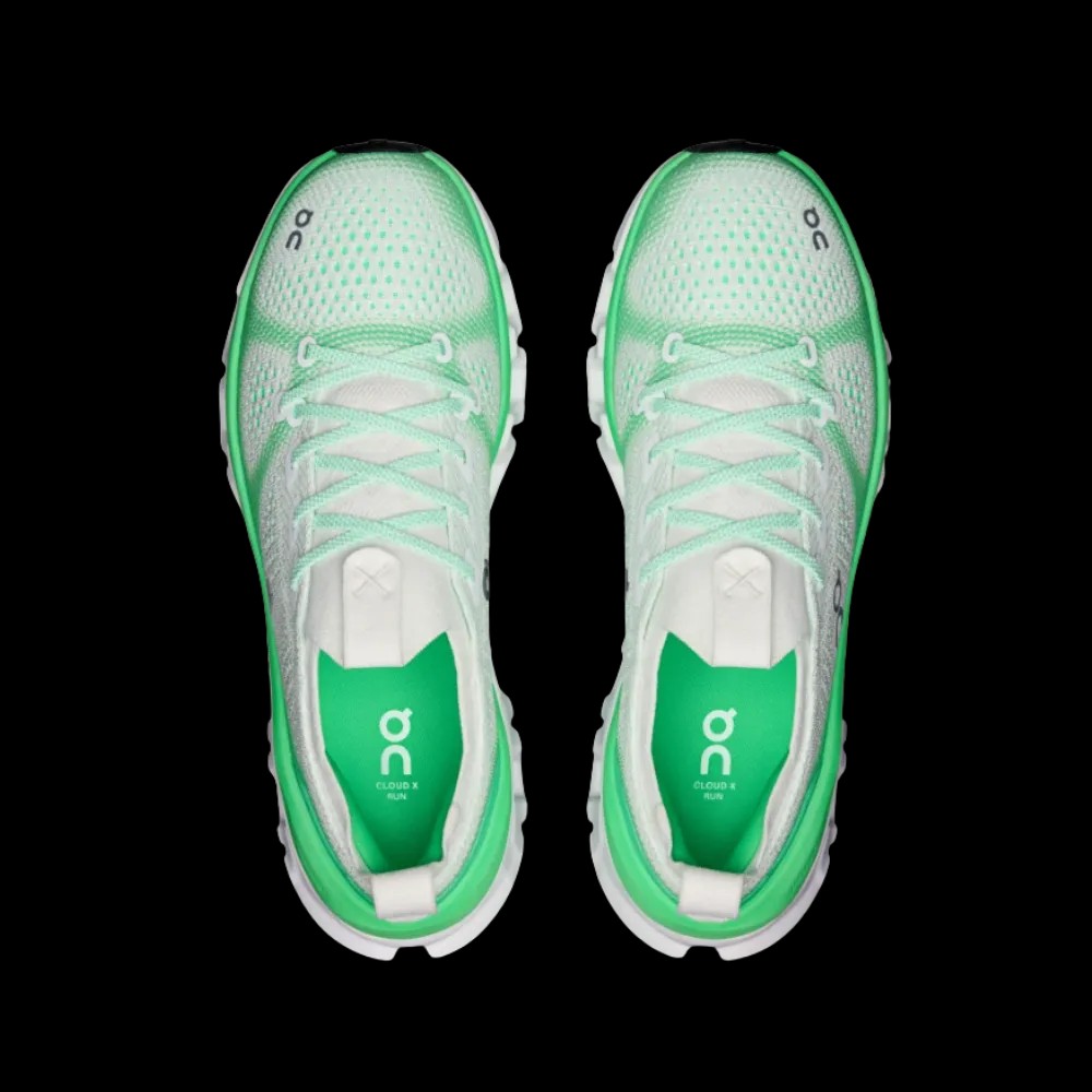 On Running Cloud X Tempo Ivory Verdite - HypeFly India View 4