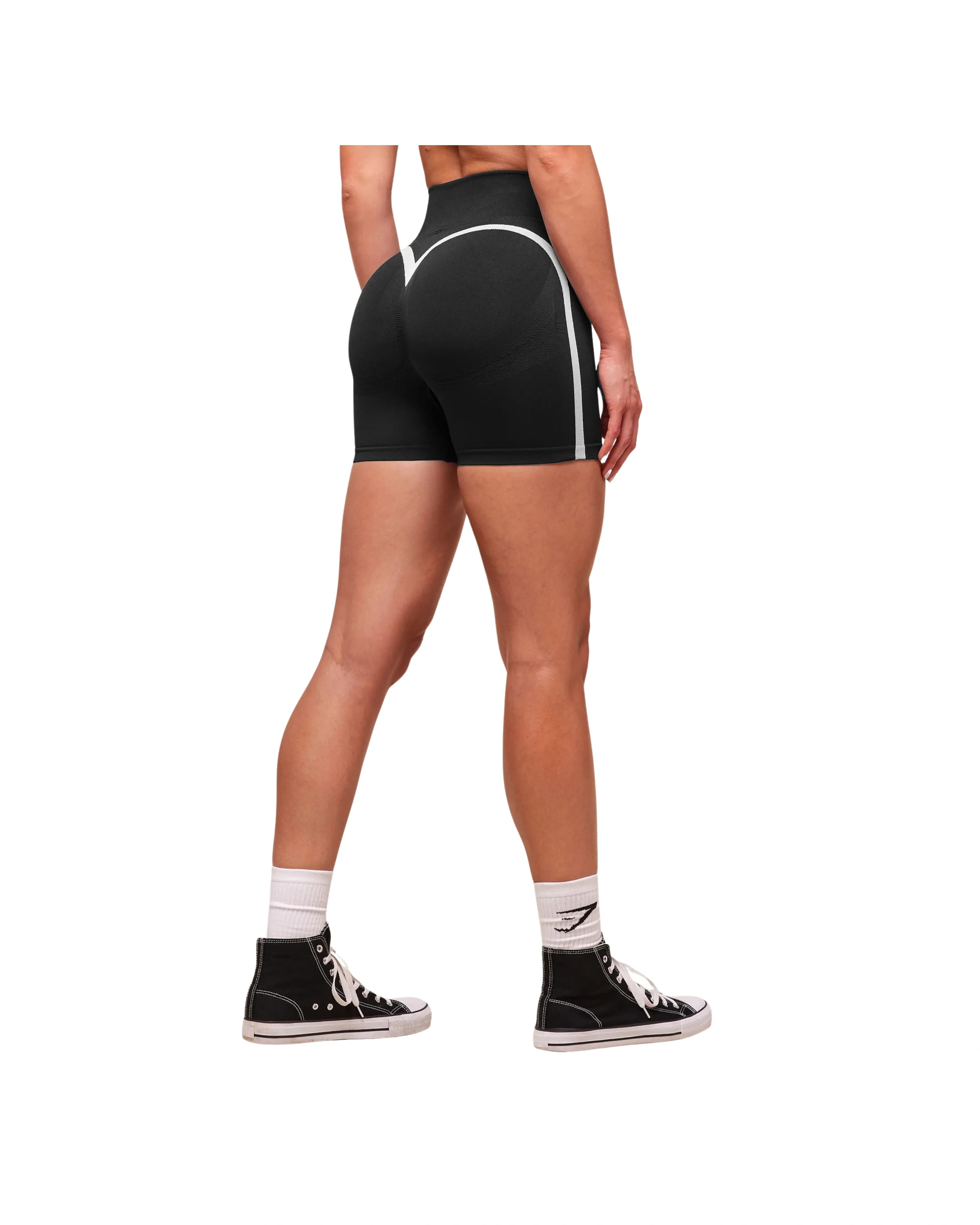 Gymshark Lift Varsity Seamless Short Black - HypeFly India View 3