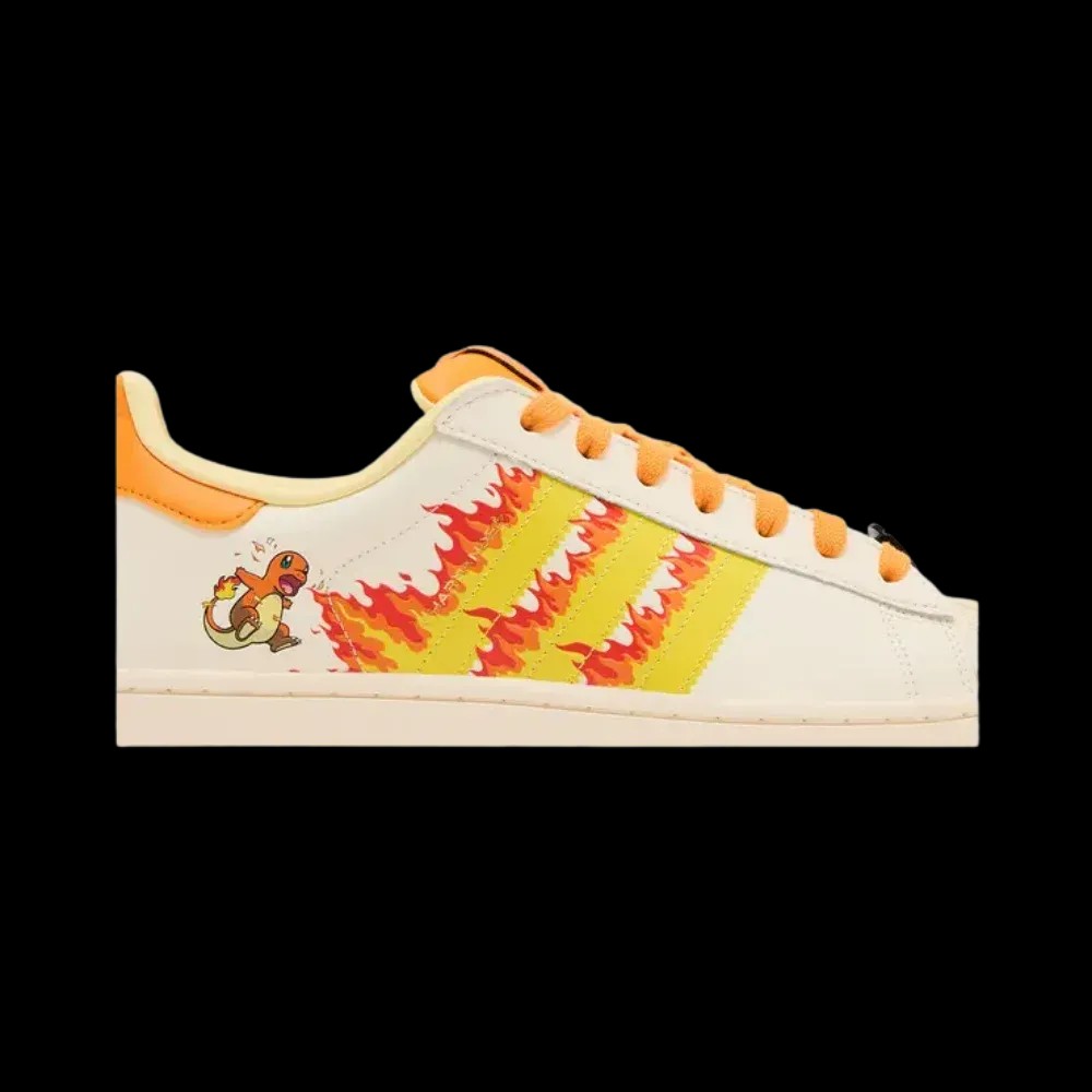 Pokémon x Adidas Superstar 'Charmander' - HypeFly India View 4