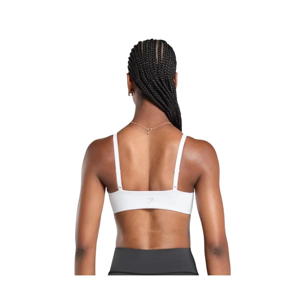 Gymshark Twist Front Bralette - Light Support White - HypeFly India View 2
