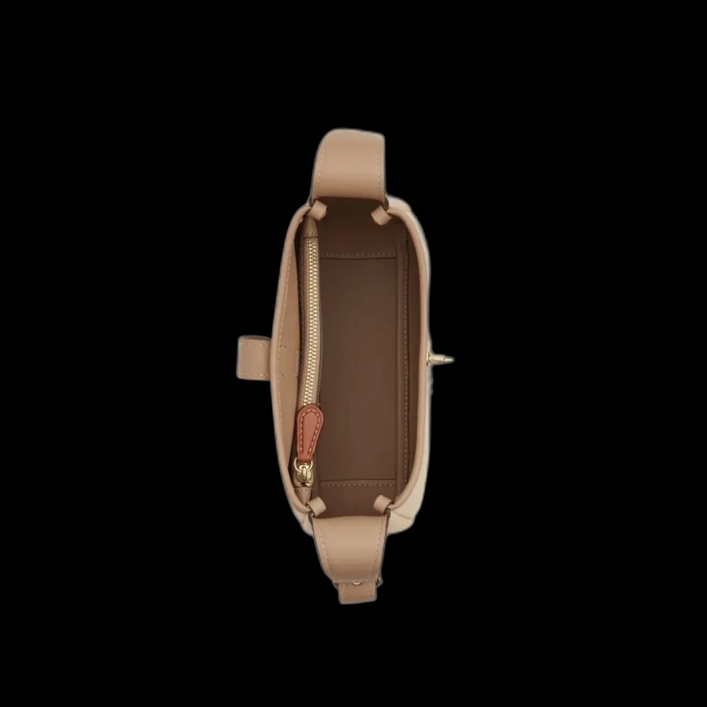 Coach Hadley Mini Crossbody Bag With Signature Canvas in Gold Dark Natural - HypeFly India View 3
