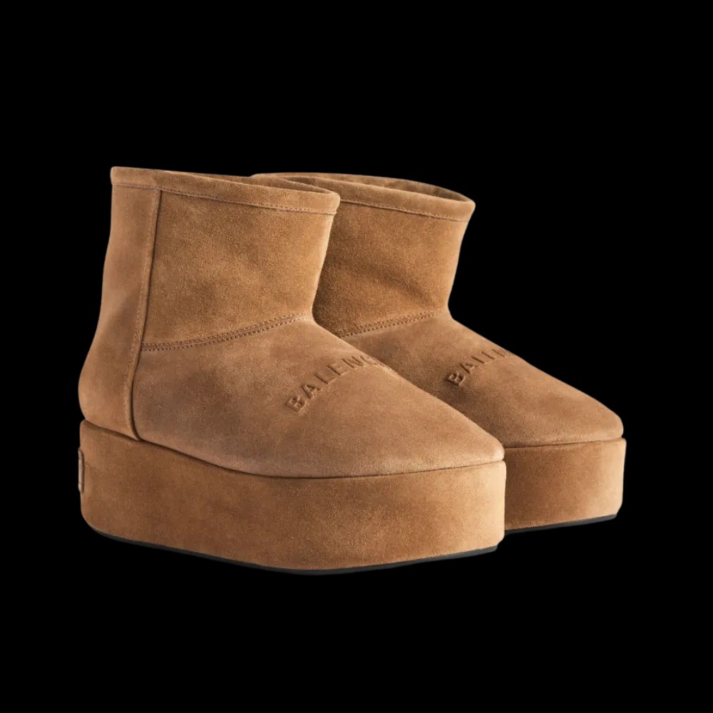 Balenciaga Alaska Platform Bootie In Brown - HypeFly India View 5