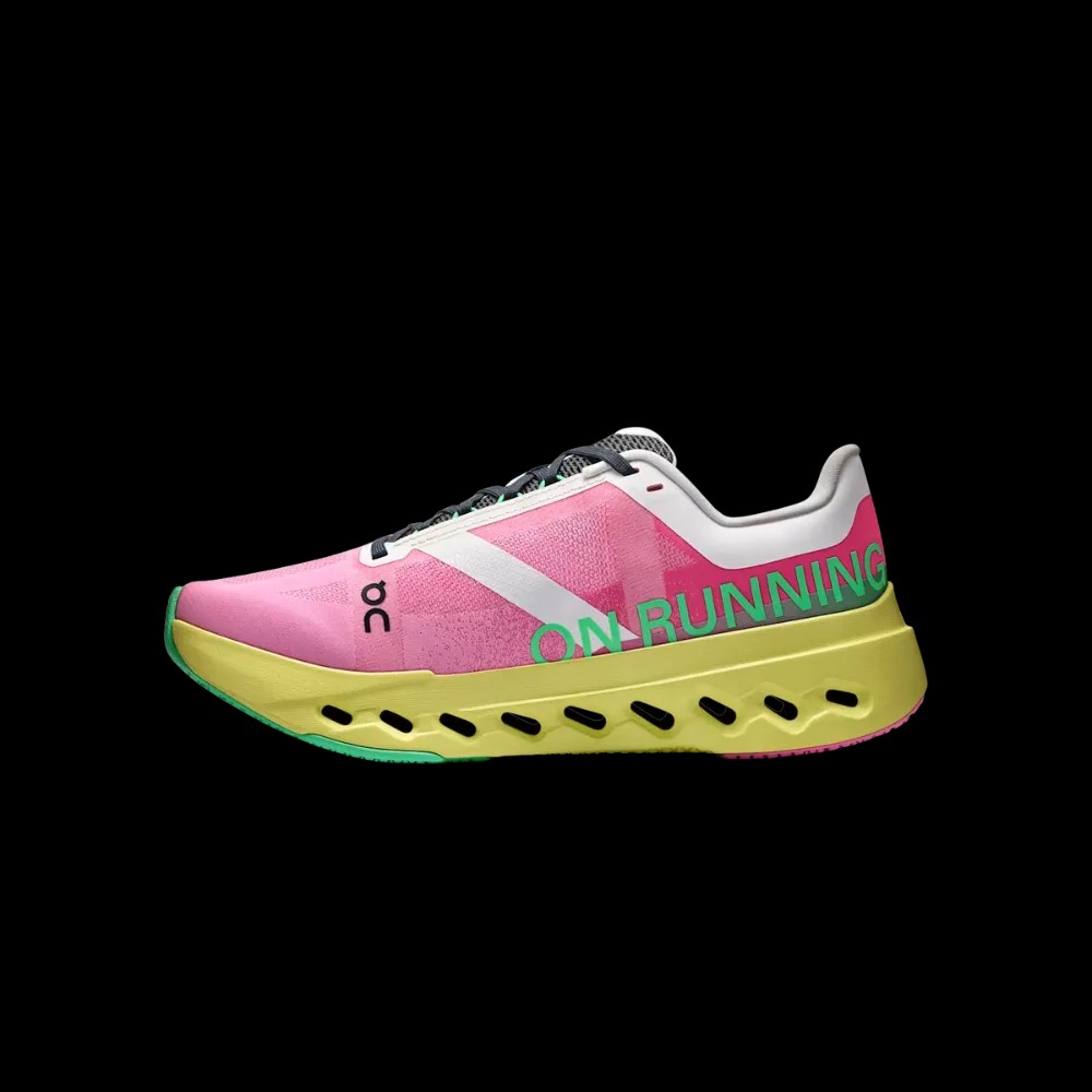On Running Cloudsurfer Next Pink Limelight - HypeFly India View 2