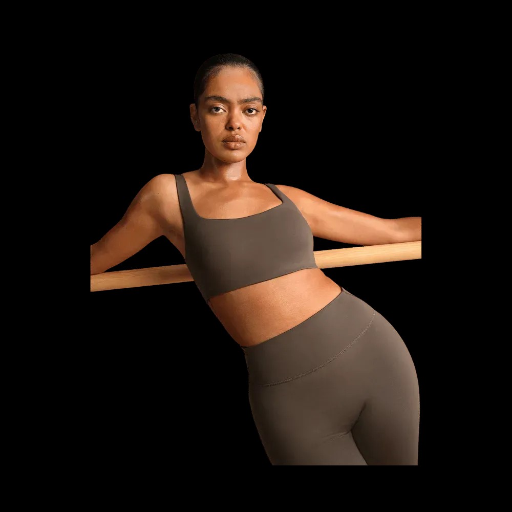 Nike X Skims Women's Scoop-Neck Bra Dark Sepia - HypeFly India View 3