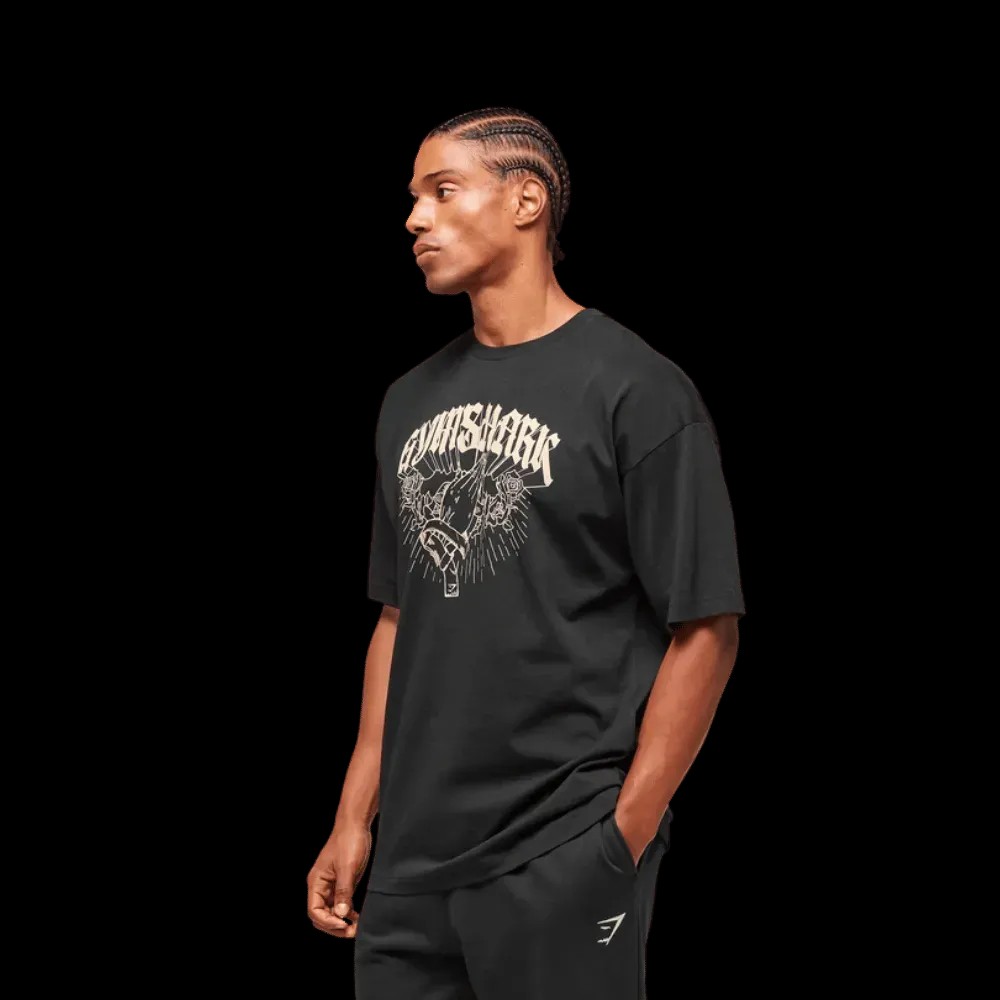 Gymshark Hispanic Heritage T-Shirt Oversized Fit Black - HypeFly India View 3