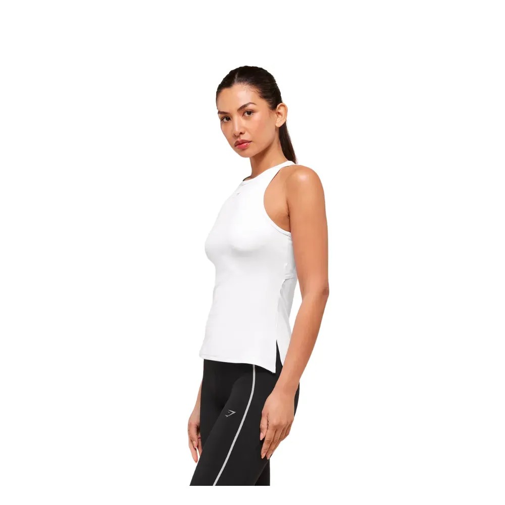 Gymshark Running Back Vent Tank White - HypeFly India View 2