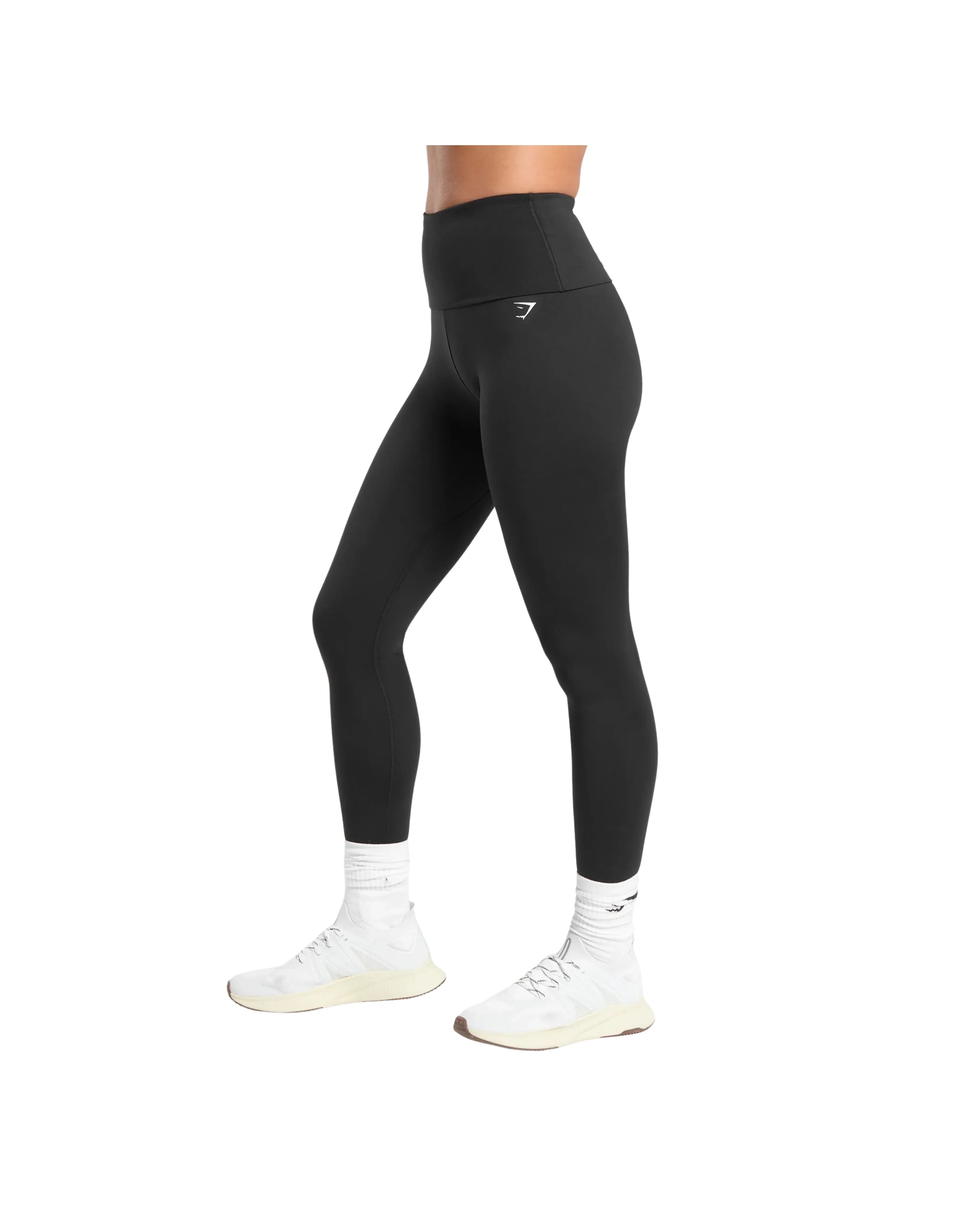 Gymshark Everyday Foldover Leggings Black - HypeFly India View 3