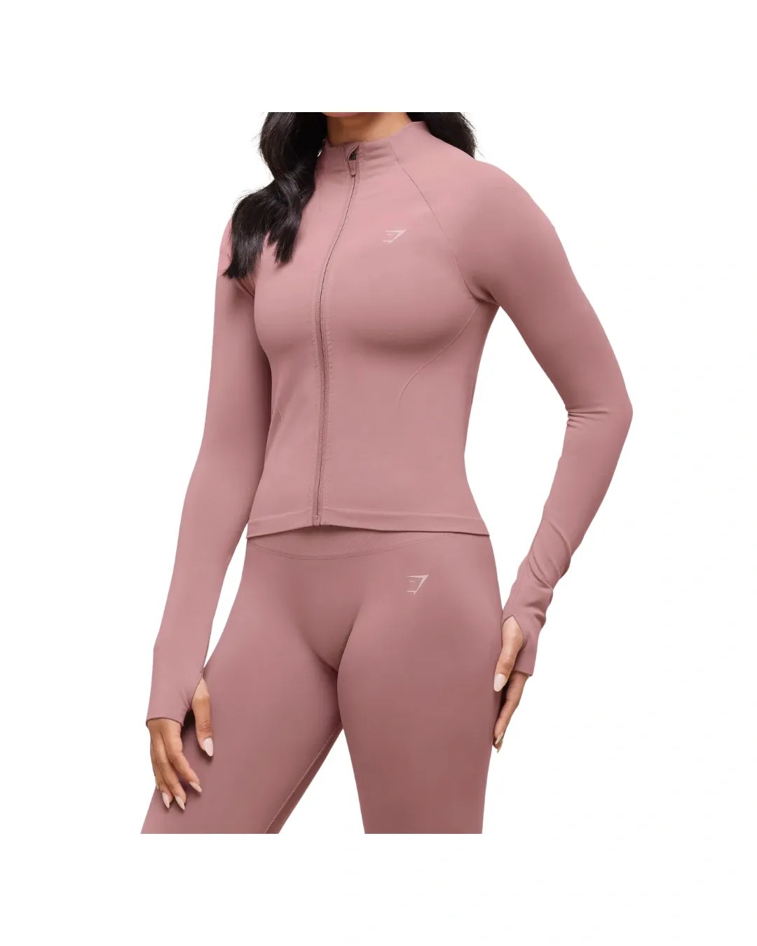 Gymshark Soft Sculpt Zip Up Jacket Calm Pink - HypeFly India View 3