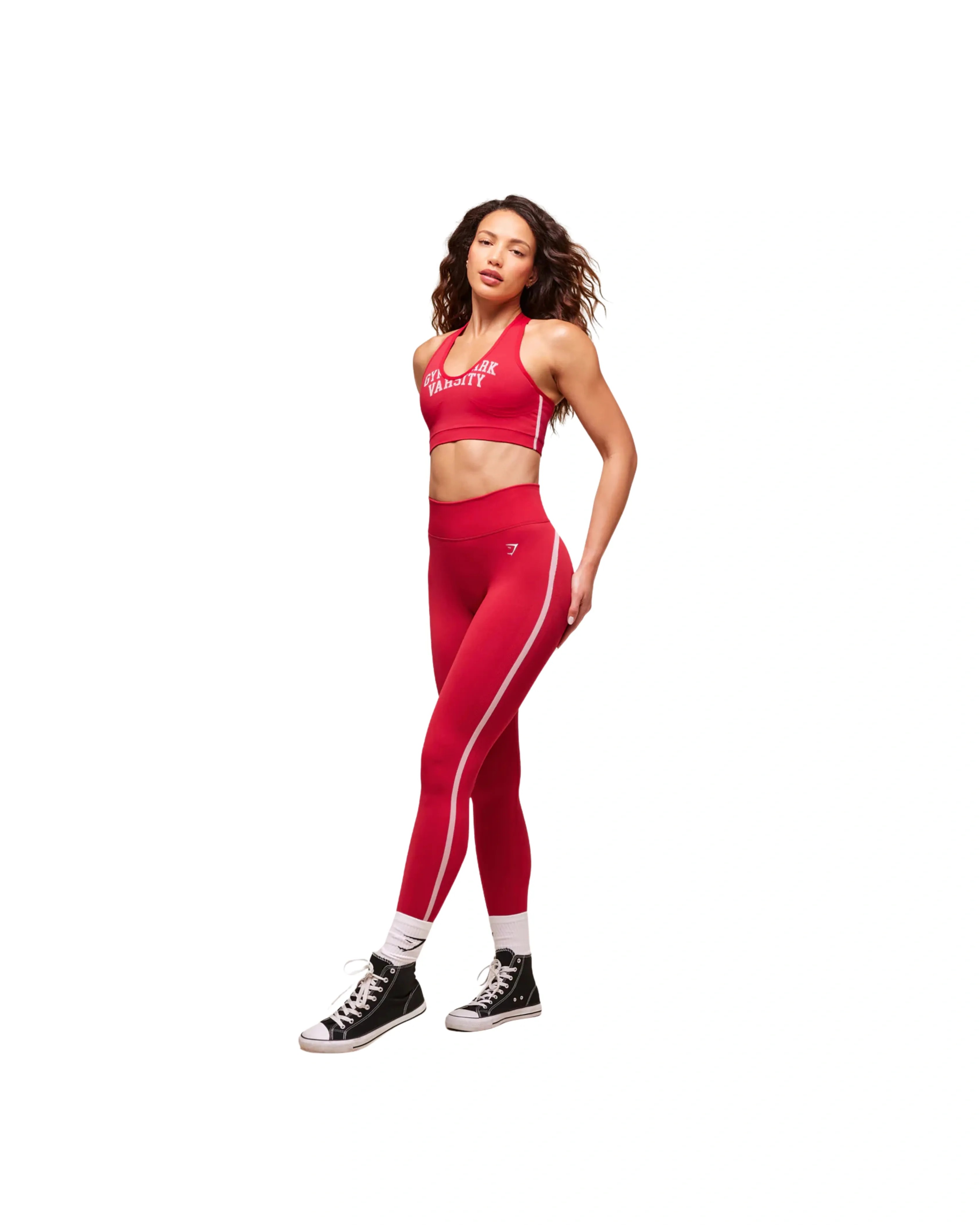 Gyshark Lift Varsity Seamless Tank Carmine Red - HypeFly India View 3