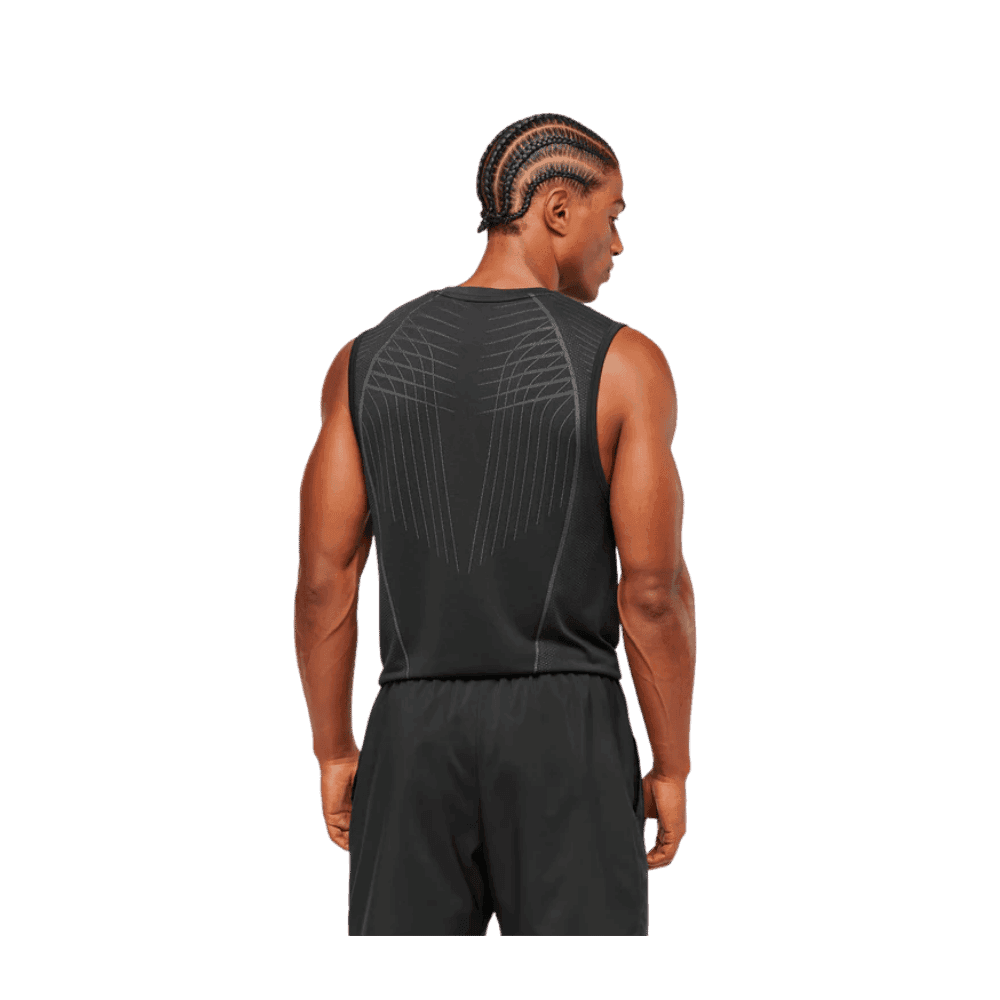 Gymshark Apex Seamless Tank Slim Fit Black/Dark Grey - HypeFly India View 4