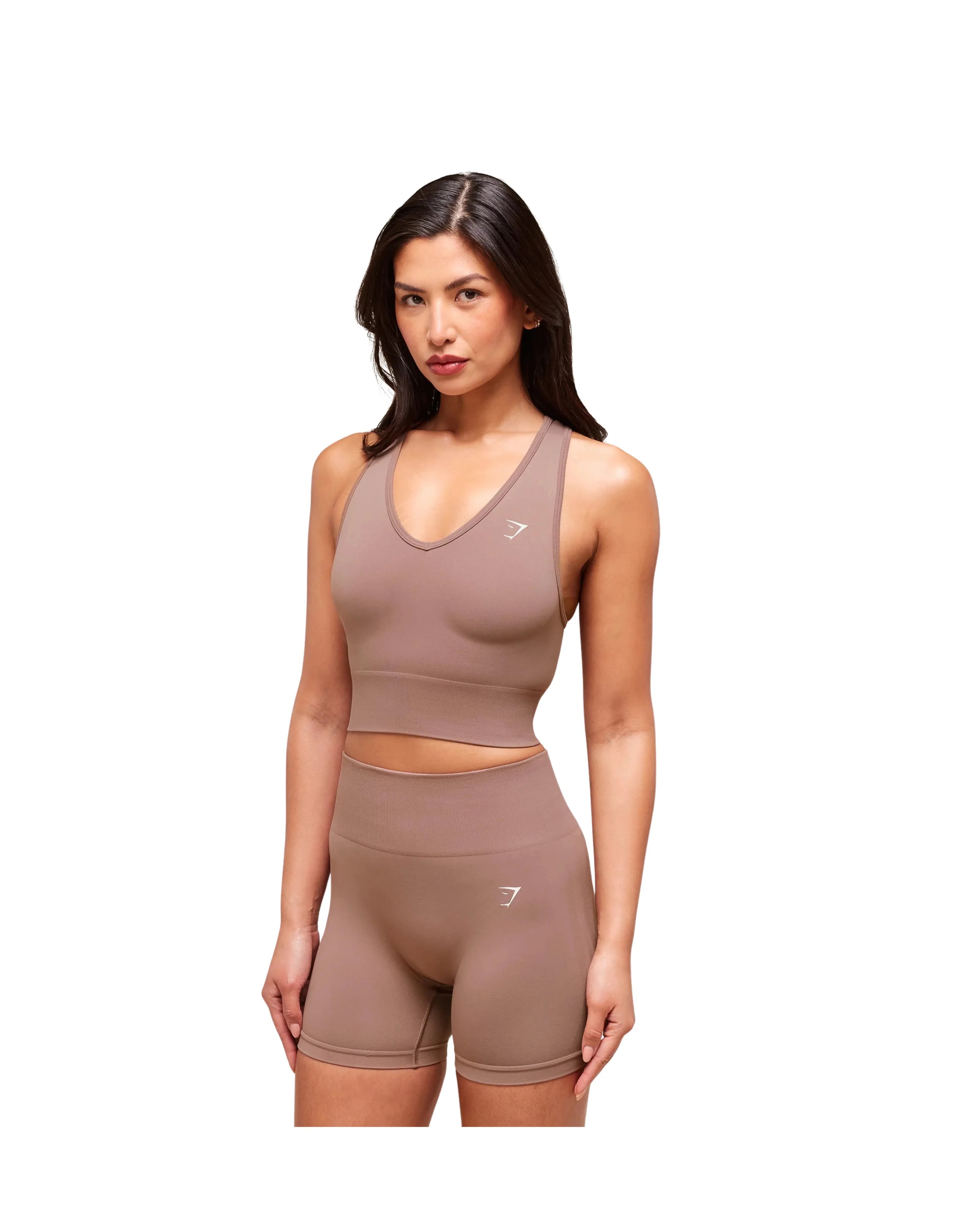Gymshark Everyday Seamless Crop Tank Chestnut Pink - HypeFly India View 3