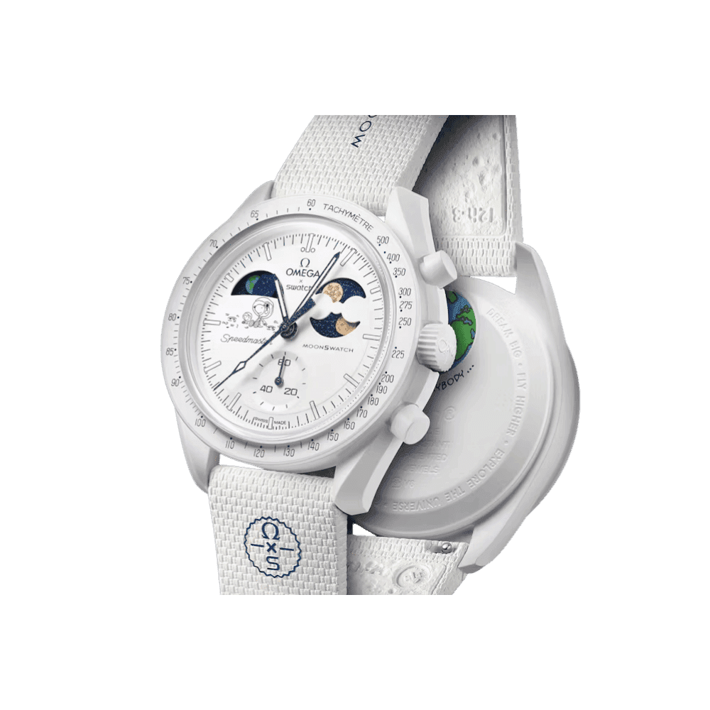 Moonswatch Mission To Earthphase Moonshine Gold "Cold Moon" - HypeFly India View 2