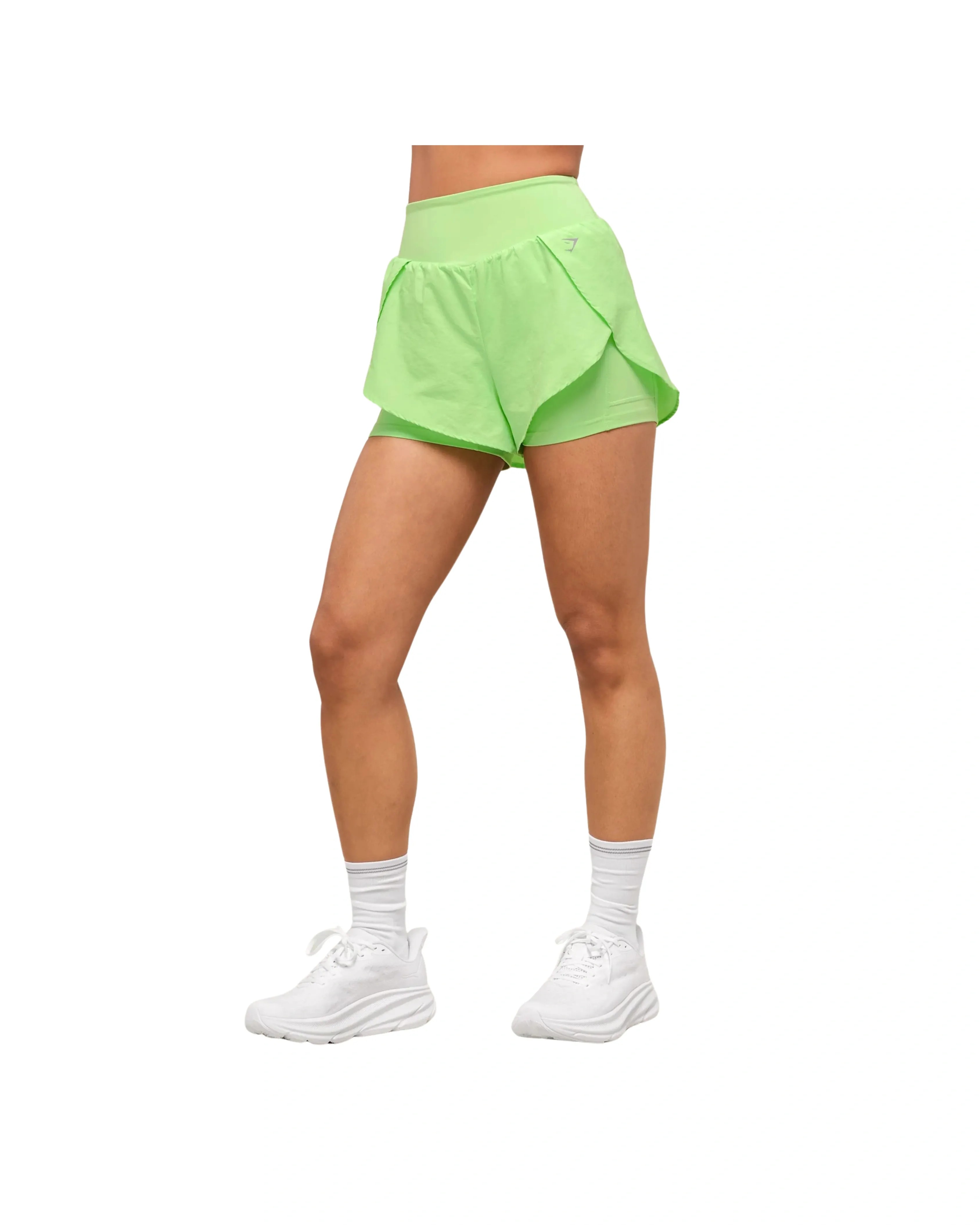Gymshark Running 2-in-1 Shorts Energy Gelato Green - HypeFly India View 3