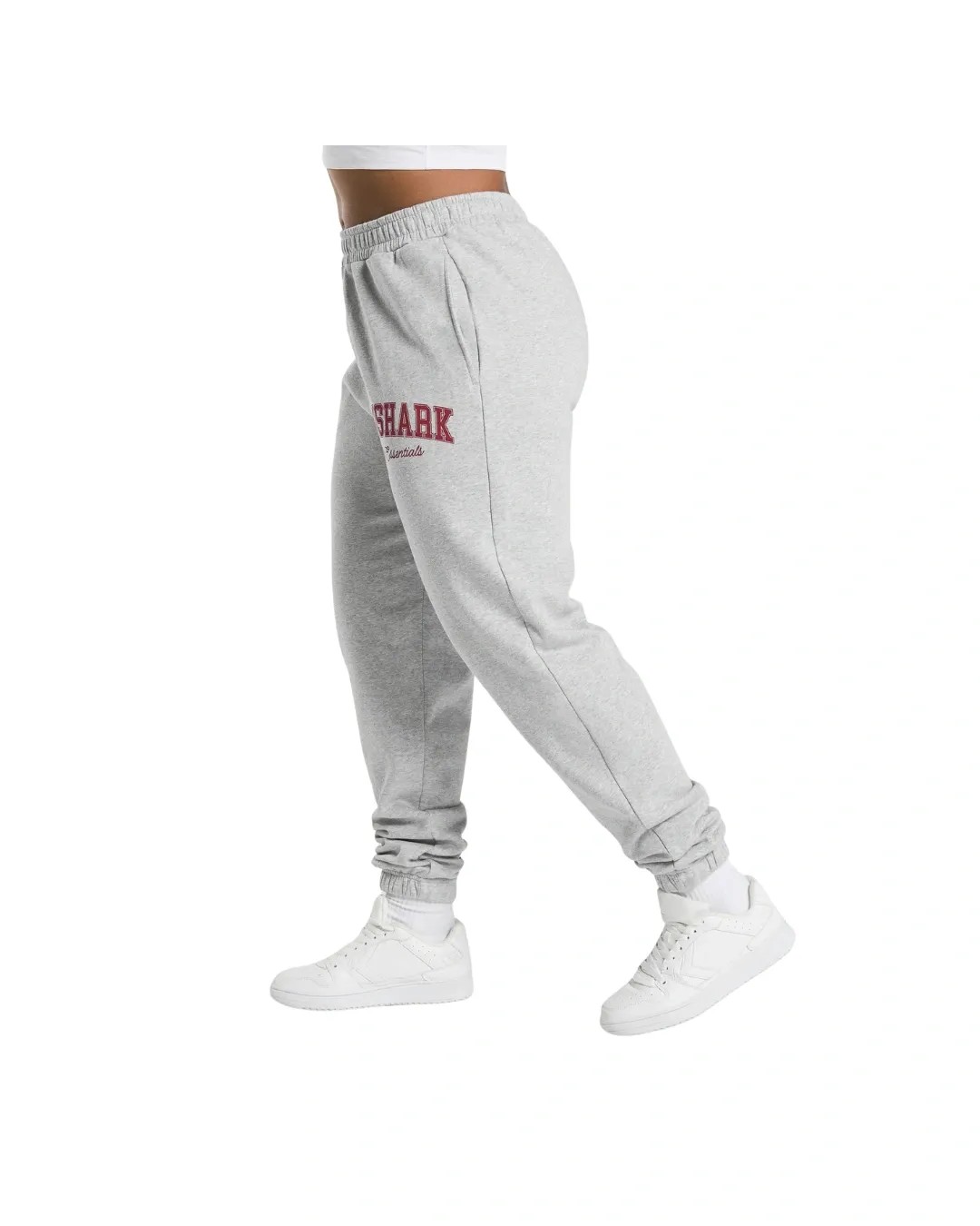 Gymshark Lifting Essentials Graphic Brushed Oversized Joggers Light Grey Core Marl - HypeFly India View 3