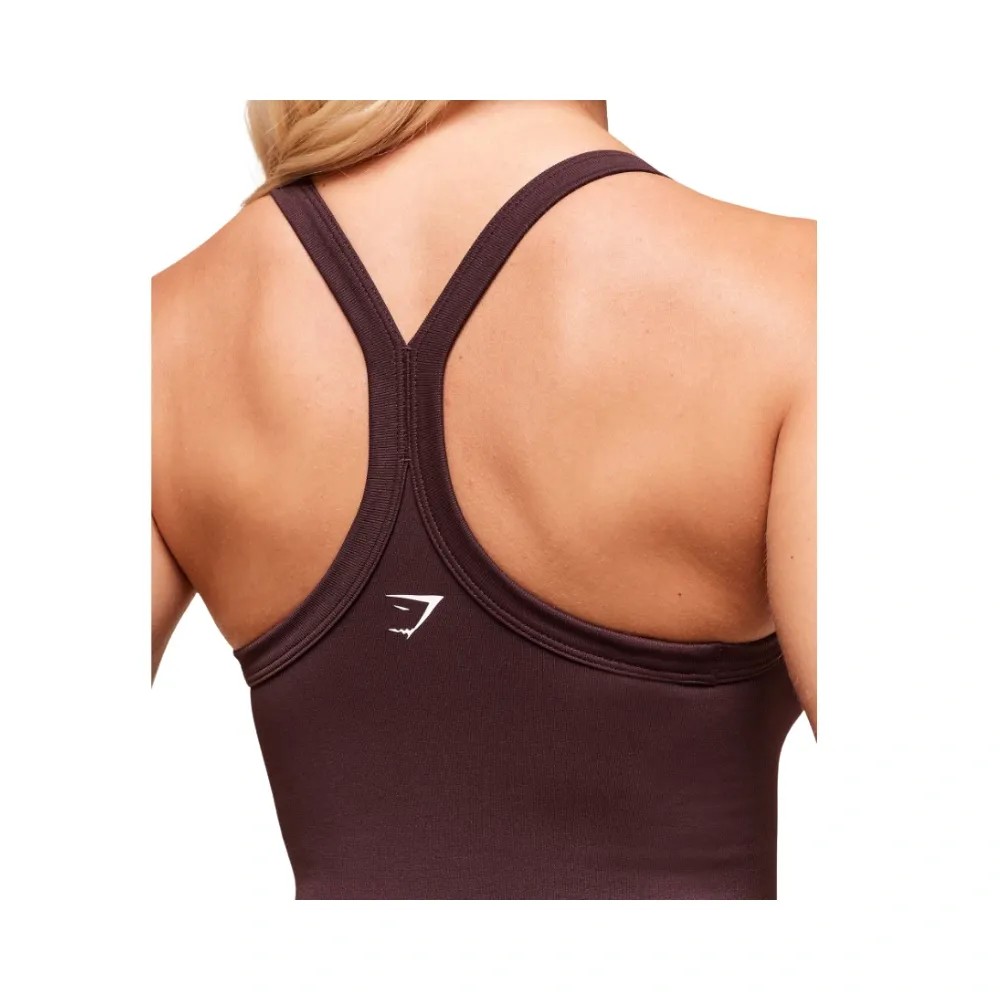 Gymshark Everyday Seamless Ribbed Midi Top Cherry Purple - HypeFly India View 3
