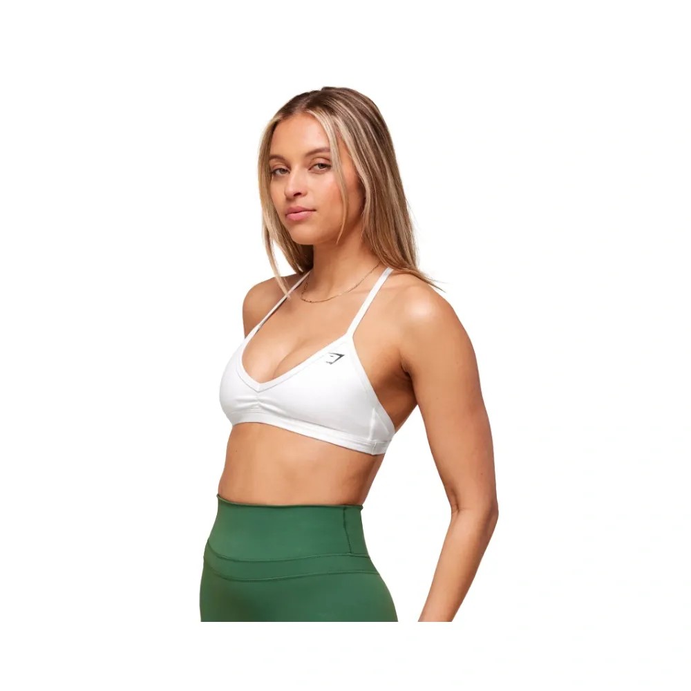 Gymshark Minimal Sports Bra- Light Support White - HypeFly India View 3