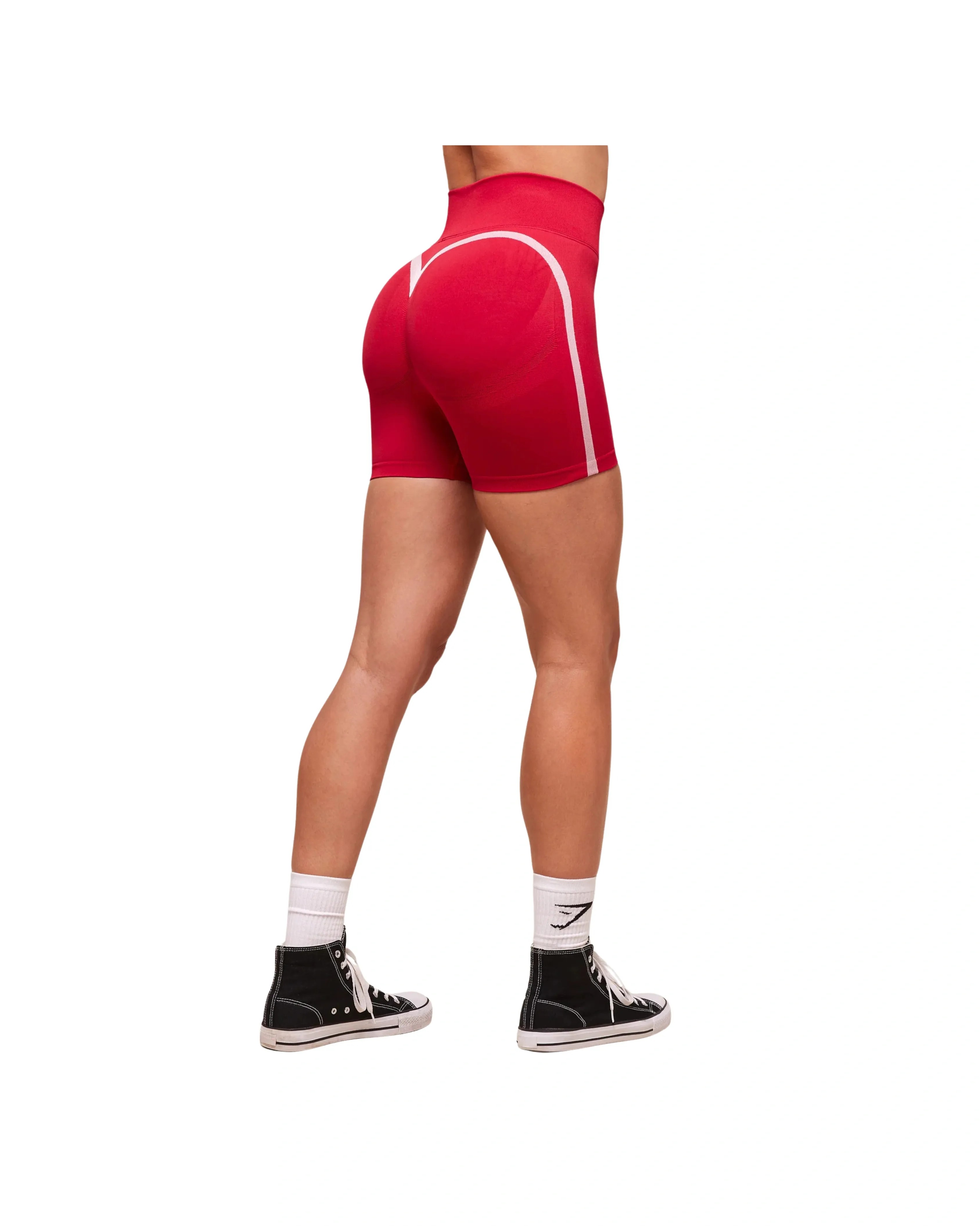 Gymshark Lift Varsity Seamless Short Carmine Red - HypeFly India View 3