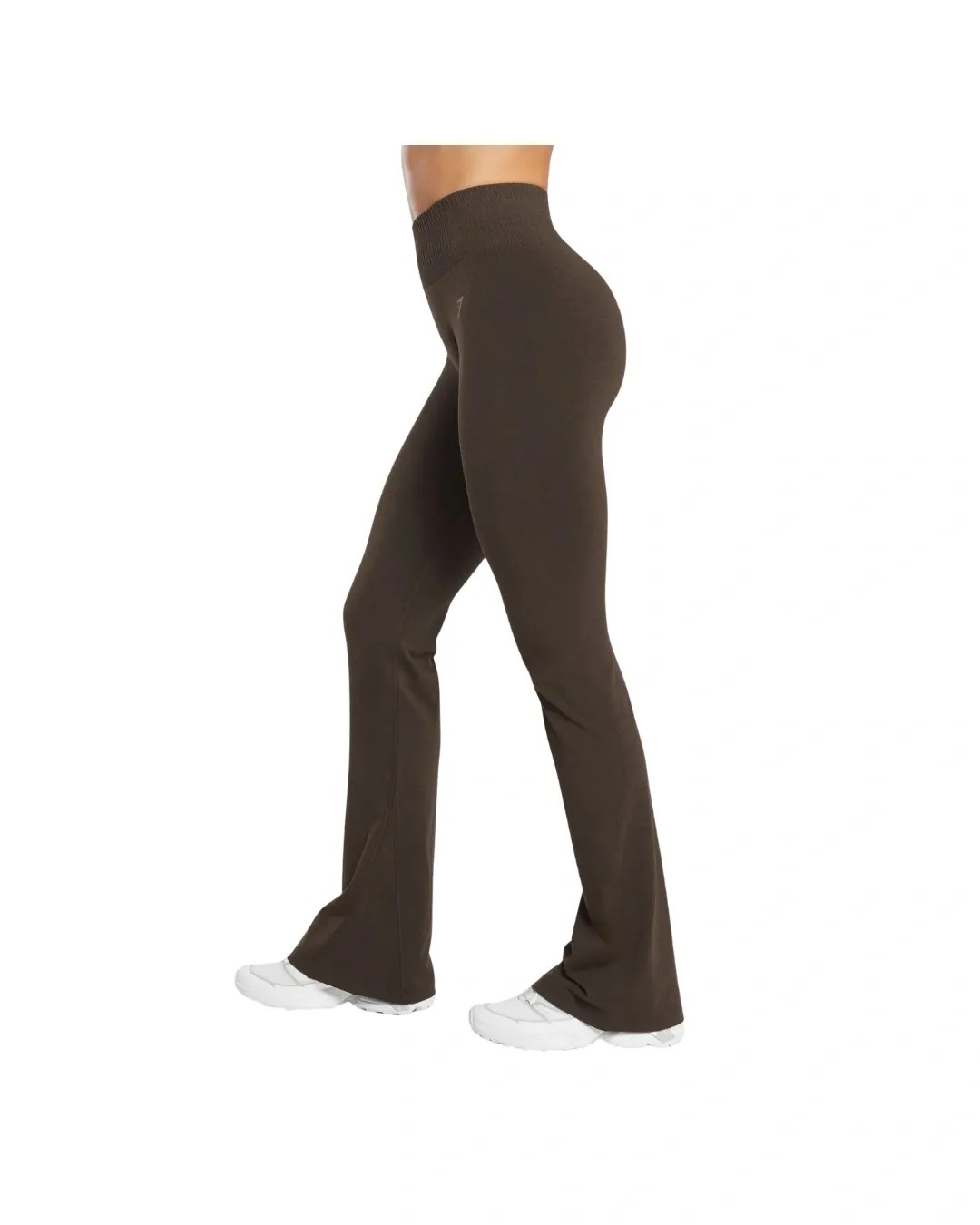 Gymshark Luxe Seamless Flare Leggings Walnut Brown Marl - HypeFly India View 3