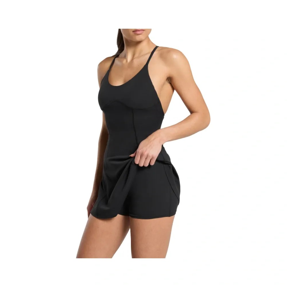 Gymshark Strappy 2-in-1 Dress Black - HypeFly India View 5