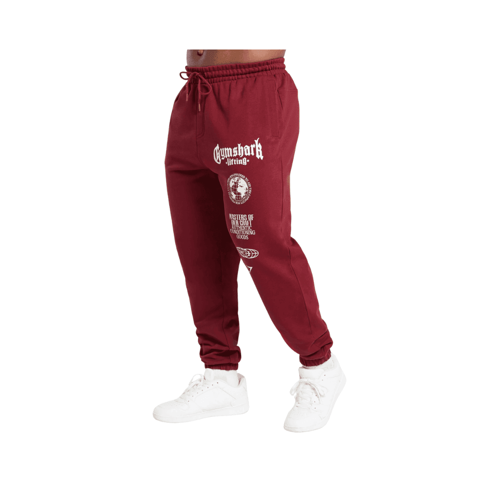 GymShark Global Lifting Oversized Essential Joggers Maroon - HypeFly India View 3