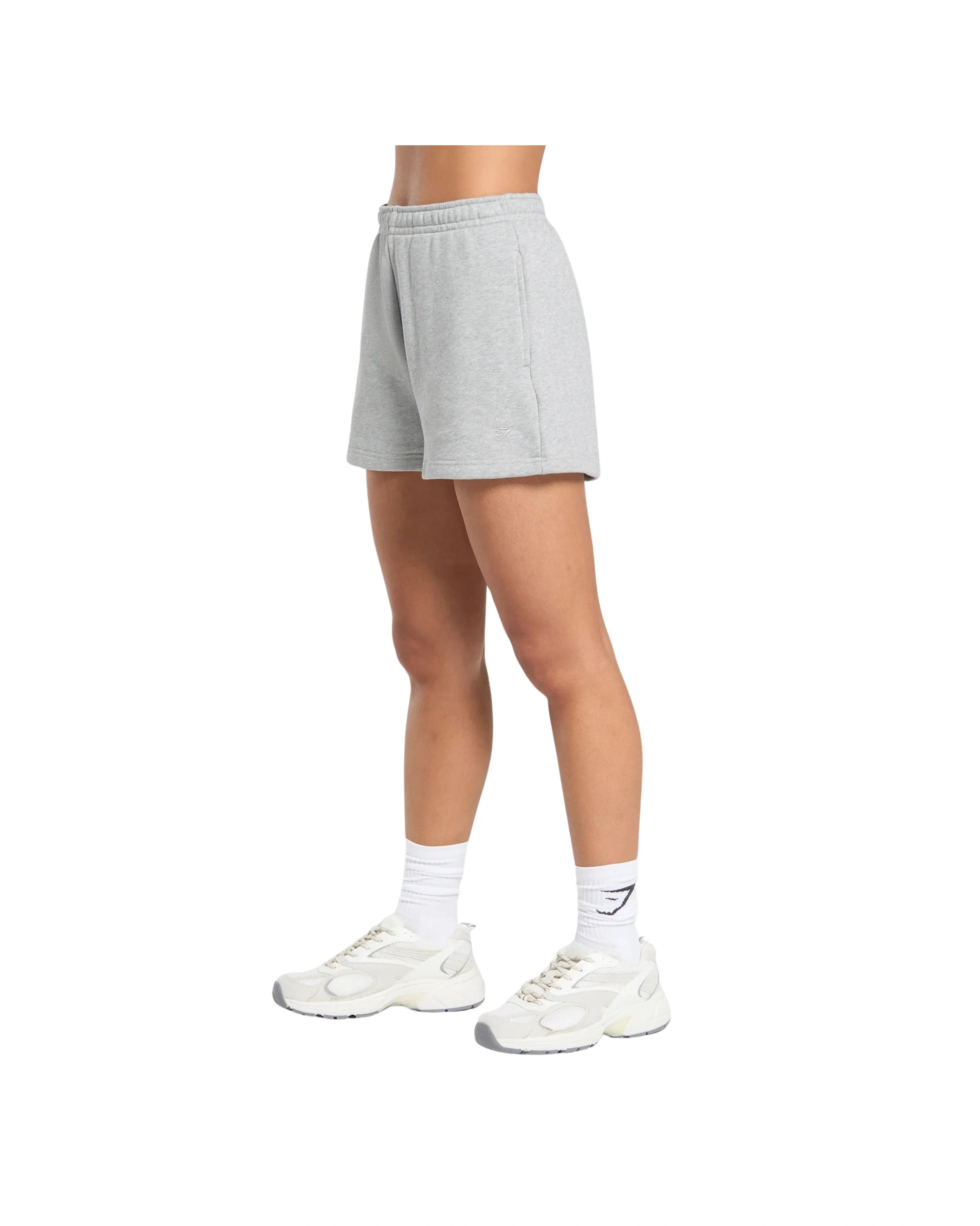 Gymshark Rest Day Sweats 2.0 Shorts regular fit Light Grey Core Marl - HypeFly India View 3