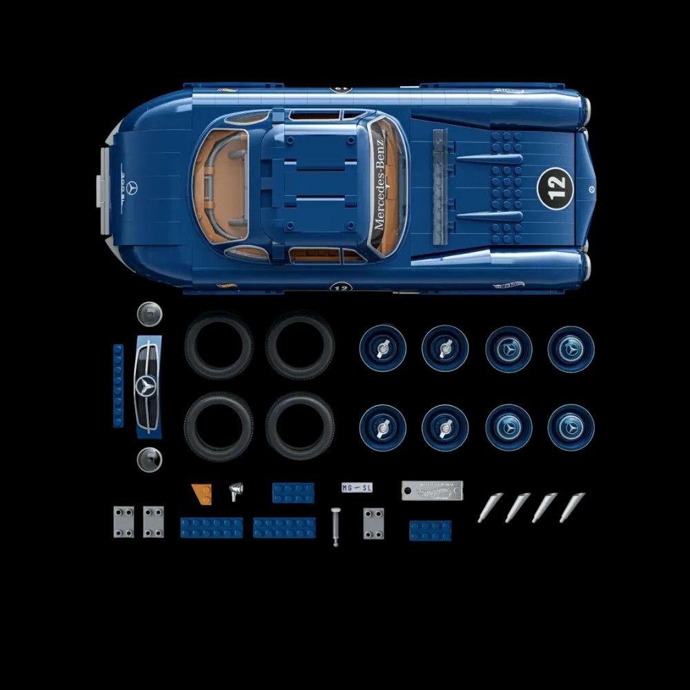 Mattel Brick Shop Hot Wheels Mercedes-Benz 300 SL Building Set - HypeFly India View 4