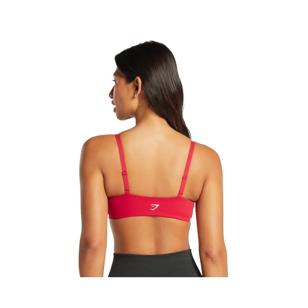 Gymshark Twist Front Bralette - Light Support Carmine Red - HypeFly India View 5
