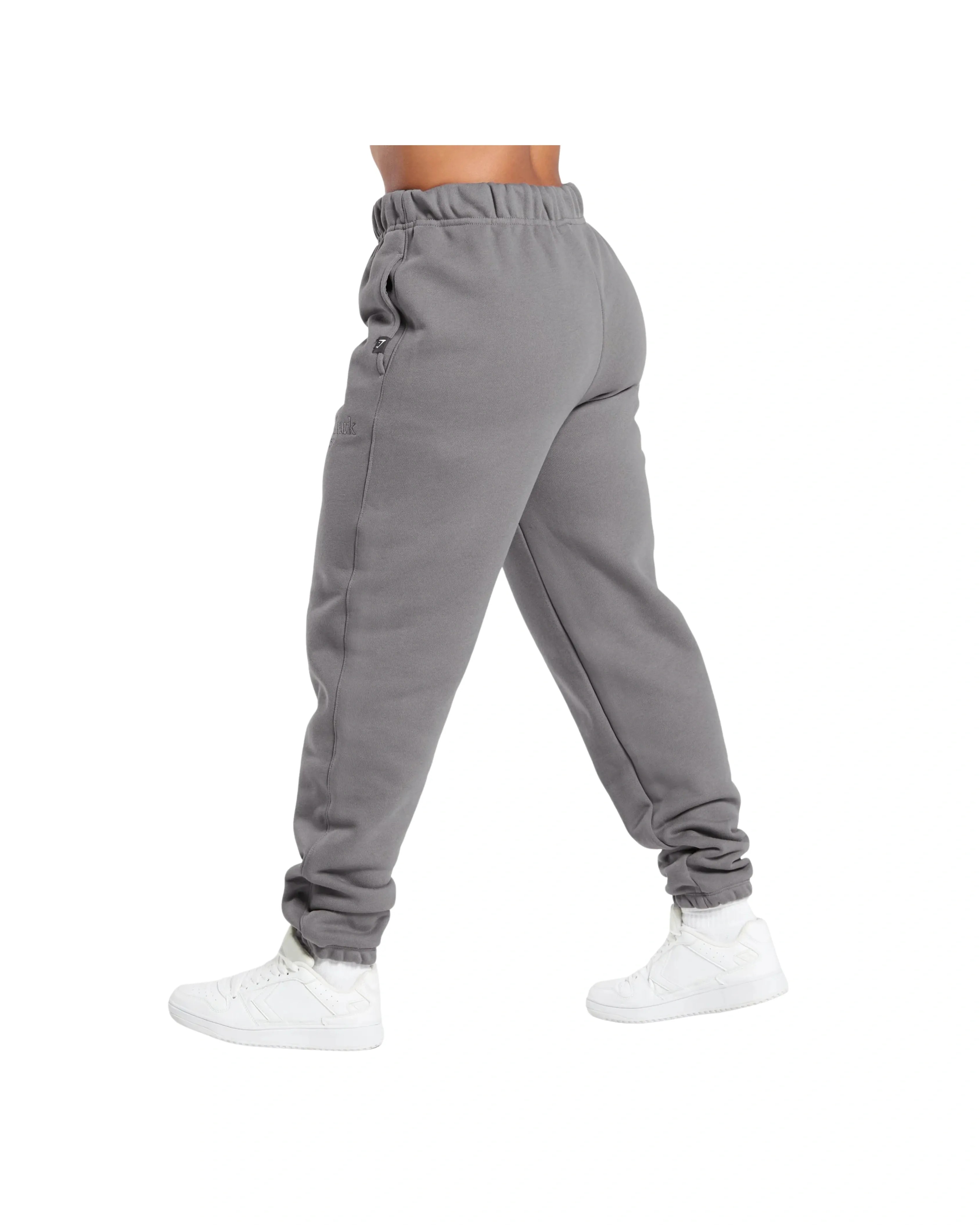 Gymshark Embroidered Oversized Jogger Brushed Grey - HypeFly India View 3