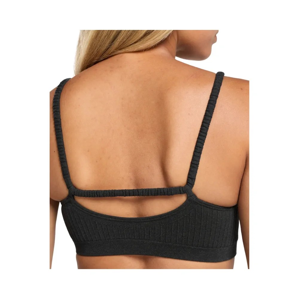 Gymshark Luxe Seamless Bralette - Light Support Coal Marl - HypeFly India View 4