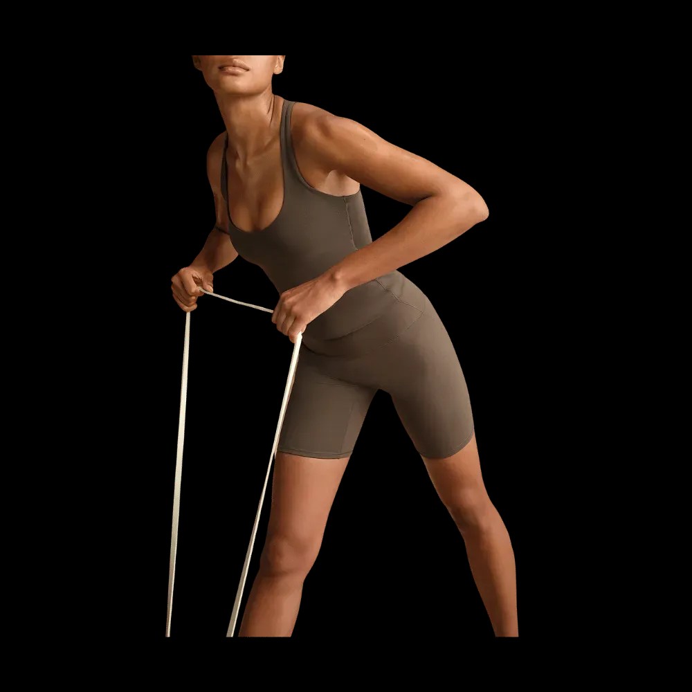 Nike X Skims Matte Women's High-Waiste 5" Biker Shorts Dark Sepiad - HypeFly India View 3