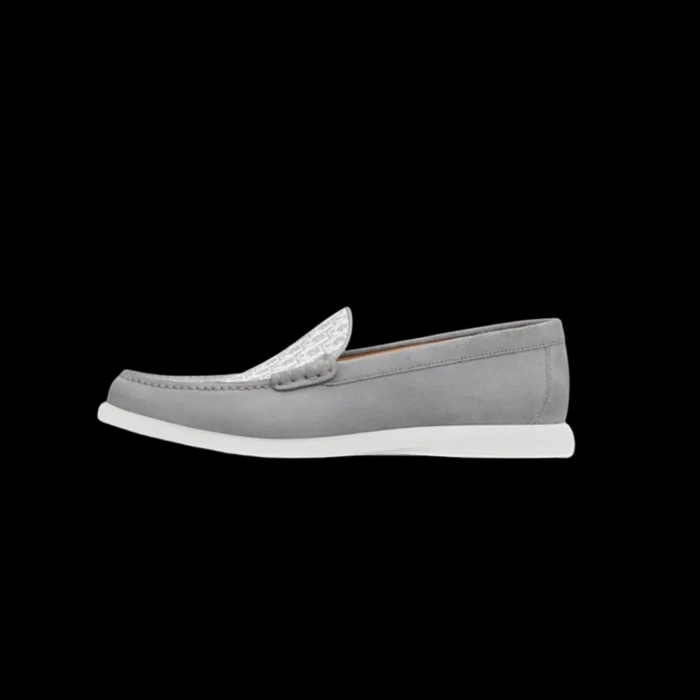 Dior Granville Loafer Dior Gray Suede and Dior Oblique Jacquard - HypeFly India View 2